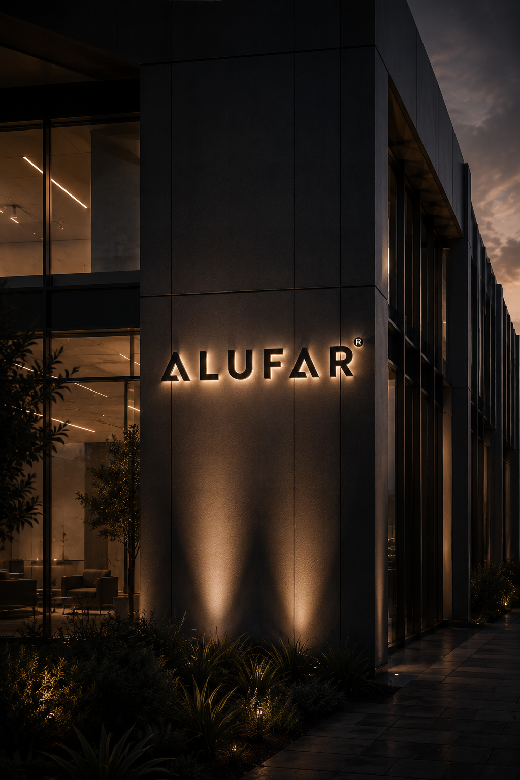ALUFAR facade sign